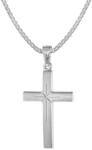trendor Kreuz-Anh&auml;nger 24 mm Wei&szlig;gold 585 (14 Karat) mit Silberkette 75283 |...