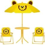 AIYAPLAY Kindersitzgruppe mit Sonnenschirm H&ouml;henverstellbar Gelb 