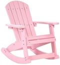 Beliani Garten Schaukelstuhl f&uuml;r Kinder Adirondack Pastellrosa Kunstholz 