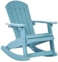 Beliani Garten Schaukelstuhl f&uuml;r Kinder Adirondack Hellblau Kunstholz |...