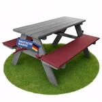 Coemo Robuste Kinder-Sitzgarnitur Outdoor mit 2 Polster, Farbe Grau | Sitzgruppe