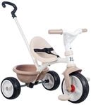 Smoby - Be Move Beige - Kinderdreirad mit Schubstange, Sitz mit Sicherheitsgurt,