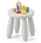 Relaxdays Kinderhocker, 26 cm Sitzh&ouml;he, abwischbar, leicht, wei&szlig; | formstabil,