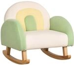 HOMCOM Kindersessel mit Lammwolle-Optik Kinderstuhl 50 x 45 x 44 cm Gr&uuml;n 