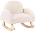 Beliani Kinderschaukelstuhl Hellbeige Boucl&eacute; Skandinavisch | Stoff, Beige, Mit