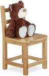 Relaxdays Kinderstuhl Rustico aus Bambus, F&uuml;r Jungen und M&auml;dchen, Natur 