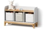 Livinity Kindersitzbank "Mailo", Wei&szlig;/Artisan-Eiche 107.2 x 63.8 cm | mit 2