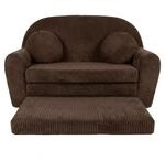 FORTISLINE Kindersofa XXL ausklappbar 96x57x48 cm - Kindercouch aus Cord mit