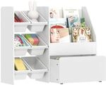 AIYAPLAY Kinderregal 6 Herausnehmbare Aufbewahrungsboxen 100x30x80 cm Wei&szlig; 