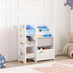 [en.casa] Kinderregal Vimianzo B&uuml;cherregal mit 4 Ablagef&auml;chern B&uuml;cherkiste 3