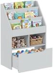 HOMCOM Kinder B&uuml;cherregal mit Schublade, 60 x 29,9 x 90 cm Grau | Kinderregal,...