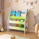 [en.casa] Kinderregal Ponteceso B&uuml;cherregal mit 2 Ablagef&auml;chern...