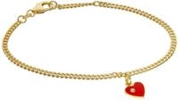 trendor M&auml;dchen-Armband mit Herz-Anh&auml;nger 925 Silber Vergoldet 21620 