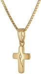 trendor Halskette mit Kreuz f&uuml;r Kinder 925 Silber vergoldet 28448 |...