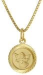 trendor Schutzengel Anh&auml;nger Gold 333 mit vergoldeter Silber-Halskette |...