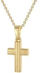 trendor Kreuz f&uuml;r Kinder Gold 333 / 8K An Vergoldeter Silberkette 28220 