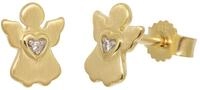 trendor M&auml;dchen-Ohrringe Gold 333 / 8K Engel-Ohrstecker Zirkonia 28740 |...