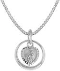 trendor Taufkette 925 Silber Taufring mit Engelherz 39577 | zauberhafter...