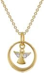 trendor Kinderschmuck Taufring Mit Engel Gold 333 An Vergoldeter Kette |...