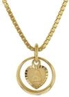 trendor Taufring mit Amorherz Gold 585 an goldplattierter Silberkette 75120 
