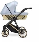 Kunert Ivento Glam 2in1 &Ouml;ko-Leder Kinderwagen mit schwarzem Rahmen, Sportsitz