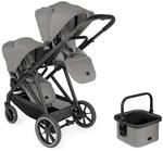 hauck Grow N Care Zwillingswagen Set f&uuml;r 2 Kleinkinder, Dark Grey | Mit 2