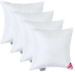 Homescapes Super-Mikrofaser F&uuml;llkissen 40x40 cm &ndash; 4er-Set Kissen wie Daunen,