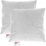 Homescapes F&uuml;llkissen 55x55 cm &ndash; 2er-Set Federkissen mit Daunen &...