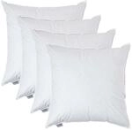 Homescapes F&uuml;llkissen 65x65 cm &ndash; 4er-Set Federkissen mit Baumwollbezug,