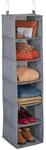 Relaxdays Kleiderschrank H&auml;ngeregal, 6 F&auml;cher, Stoff, HBT: 131 x 30 x 30 cm, 2