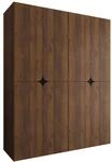 Mirjan24 Kleiderschrank Kinku 180 mit 8 T&uuml;ren (Nuss Warmia) |...