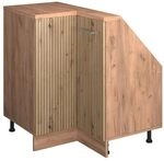 Vicco Dachschr&auml;gen-Eckschrank Rion, Artisan-Eiche/Goldkraft Eiche | Robuste...