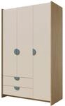 Mirjan24 Kleiderschrank Isenat MD01 mit 3 T&uuml;ren, 2 Schubladen (Marineblau) 