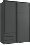 luma-Home 22672/ Schwebet&uuml;renschrank 2-t&uuml;rig, Grafit, Passepartoutrahmen 