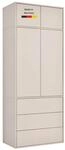 Kleiderschrank beige Robe 90x234 cm Made in Germany Schrank deckenhoch | mokebo