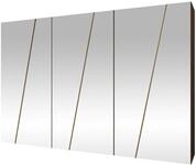 Mirjan24 Kleiderschrank Zemro 6L 300 mit 6 T&uuml;ren (Nuss Warmia + Gold) 