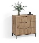Livinity Kommode Aterno, Viking Oak, 42 x 81.2 cm | mit 3 Schubladen