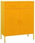 vidaXL Lagerschrank Senfgelb 80x35x101,5 cm Stahl