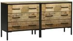 vidaXL Sideboards 70 x 35 x 70 cm Braun Raues Mango-Massivholz | Dieses...