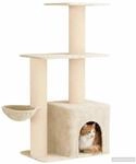 vidaXL Katzennbaum mit Sisal-Kratzs&auml;ulen Creme 133 cm
