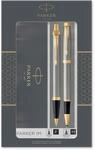 Parker IM Duo-Geschenkset mit Kugelschreiber & Tintenroller | Brushed Metal mit