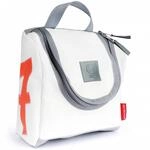 360&deg; Grad Kulturtasche, Waschbeutel, Matrose XL aus Segeltuch, wei&szlig;, Zahl neon