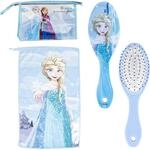 Kulturbeutel f&uuml;r Reisen, Zubeh&ouml;r Frozen mit Kamm, Handtuch und Tasche aus