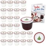 MamboCat 25er Set Sturzglas 230 ml mit Twist-Off-Deckel Weihnachtstraum I