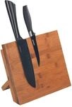 WENKO Magnetischer Messerhalter, ger&auml;ucherter Bambus | Magnet Messerblock,
