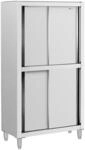 Royal Catering Edelstahl Geschirrschrank 1000 x 500 x 1800 mm 4 Einlagen 4