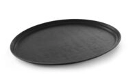 HENDI Serviertablett, oval XL, Rutschfester Gummibeschichtung, Schock- und...