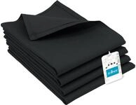 ZOLLNER Geschirrt&uuml;cher 4er Set aus Halbleinen- schwarz - 50x70 cm - 50%...