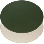 FREEFORM Duo Platzset Oval, Kunstleder, wendbar, olivegr&uuml;n/Elfenbein |...