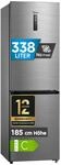 Midea 338L K&uuml;hlschrank mit gefrierfach,185cm, Dual Inverter System,No Frost | EEK C,